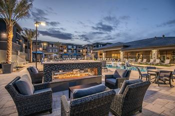 Firepit pool side